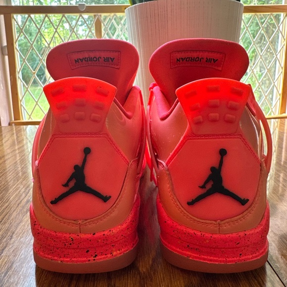 Jordan 4 Pink Sneakers with Mesh and Leather - Picture 2 of 7